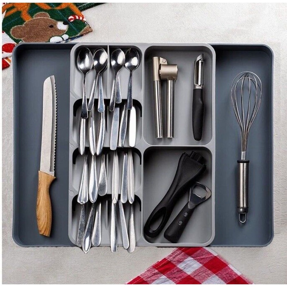 New‎ Kitchen Drawer Organizer Tray Silverware Organizer Storage Tray Expandable